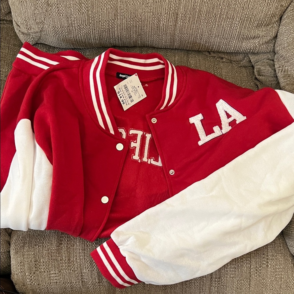 Red and White Varsity Jacket
